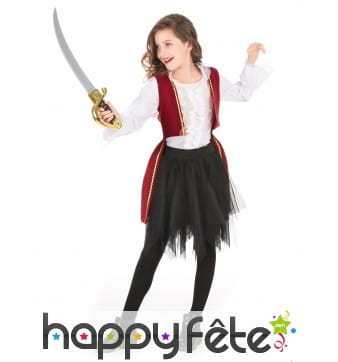 Tenue de petite pirate baroque