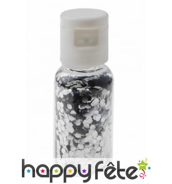 Tube de paillettes argentées décoratives 15g