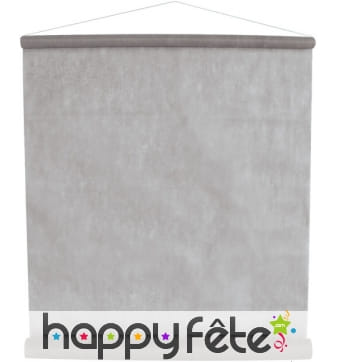 Tenture décorative tissu gris