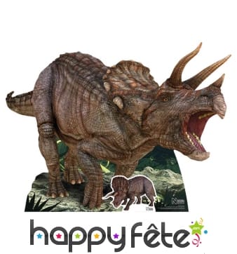 Tricératops en carton plat de 128cm
