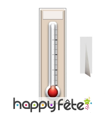 Thermomètre géant en carton plat, 182cm