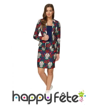 Tailleur jour des morts pour femme