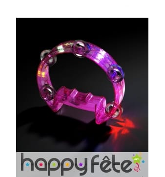 Tambourin lumineux rose