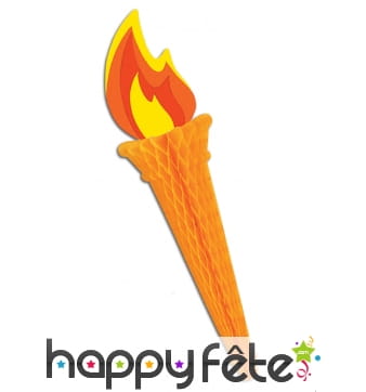 Torche olympique en papier alveole