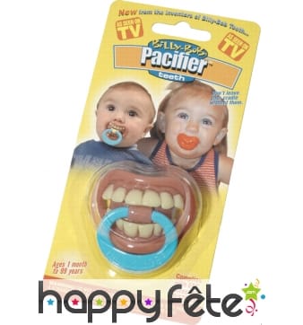 Tetine pour bebe avec dentier