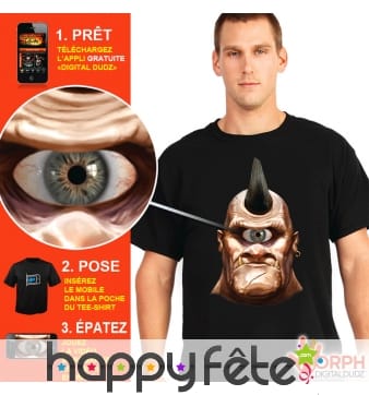 T-shirt cyclope oeil qui bouge