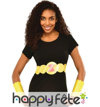 T-shirt et manchettes de Black Widow pour femme