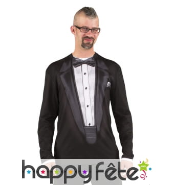 T-shirt imprimé smoking noir pour adulte