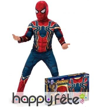 Tenue Spiderman Infinity War musclé,enfant coffret