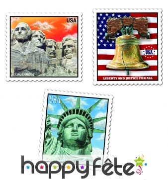 Timbres sur l'Amérique