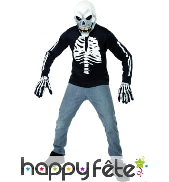 T-shirt squelette ado