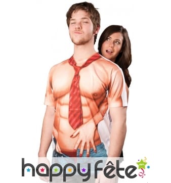 T-Shirt torse nu imprimé pour homme