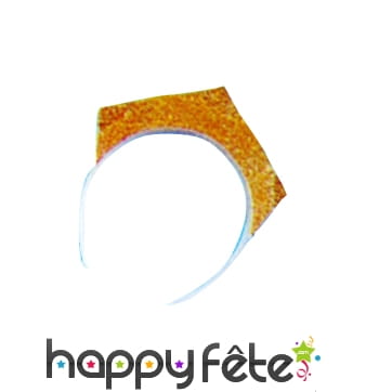 Tiare serre tète paillettes dorées