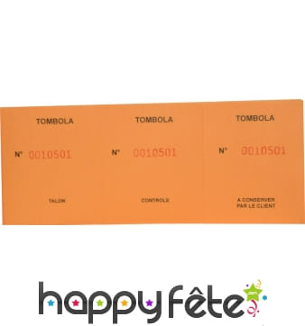 Tickets tombola 3 souches