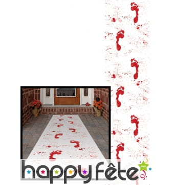 Tapis trace de pied sanglants