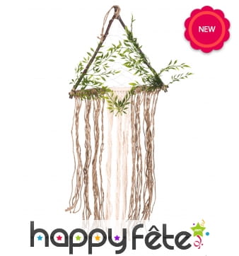 Triangle végétal et lumineux décoratif de 37cm