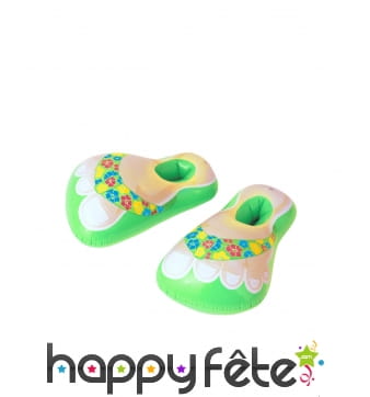 Tongs vertes gonflables de 56cm