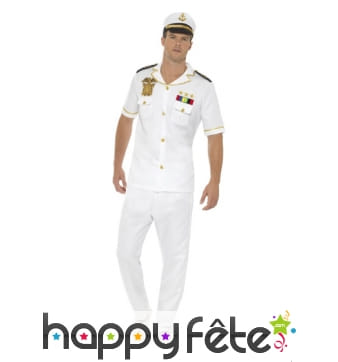 Uniforme blanc de capitaine de la marine