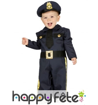 Uniforme de bébé policier