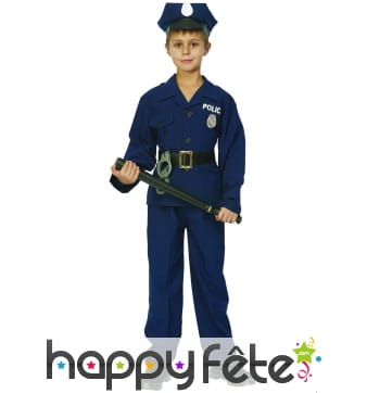 Uniforme de policier pour enfant, modèle luxe