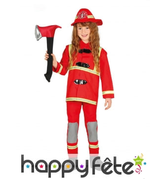 Uniforme de pompier rouge pour enfant