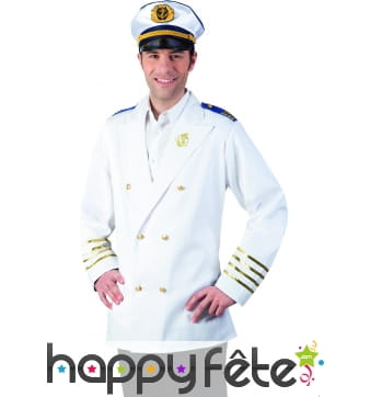 Veste de marin blanche pour homme