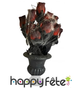 Vase de roses pour halloween