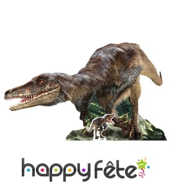 Vélociraptor en carton plat de 155cm