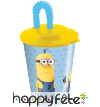 Verre Minions avec paille