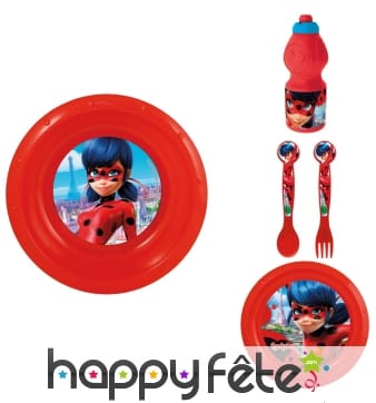 Vaisselle Miraculous Ladybug en plastique