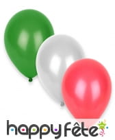 12 Ballons aux couleurs de l'Italie