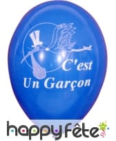 10 ballons bleus naissance garçon