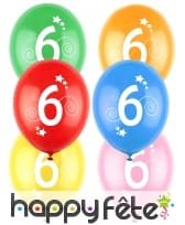 12 Ballons colorés imprimé âge, image 1