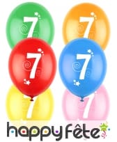 12 Ballons colorés imprimé âge, image 2