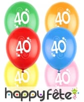 12 Ballons colorés imprimé âge, image 3