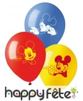 10 Ballons imprimé Mickey Mouse, 28 cm