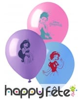 10 Ballons imprimé Princesses Disney, 28 cm