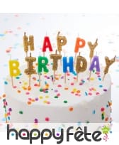 13 Bougies lettres Happy birthday de 6cm, image 1