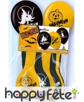 100 Ballons noirs et orange motif Halloween, image 1