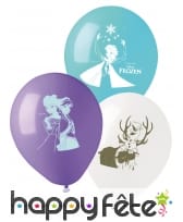 10 Ballons Reine des Neiges de 28cm