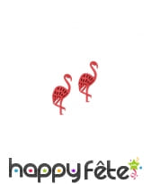 10 Confettis de table flamant rose en bois de 4 cm