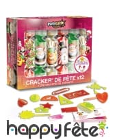12 Crackers de Noël pour enfants, 18cm