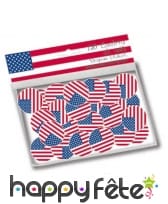 150 confettis de table drapeaux USA