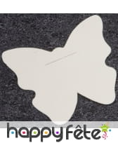 10 cartes en forme de papillon blanc