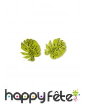 10 Confettis feuilles des tropiques en bois, 4 cm