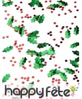 14g de confettis Houx de Noël
