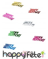 15g de confettis Happy Birthday de table