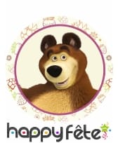 12 Décos Masha et Michka pour biscuits de 6 cm, image 1