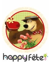 12 Décos Masha et Michka pour biscuits de 6 cm, image 3