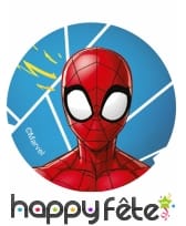 12 Décos pour biscuits Spiderman de 5,8 cm, amidon, image 3